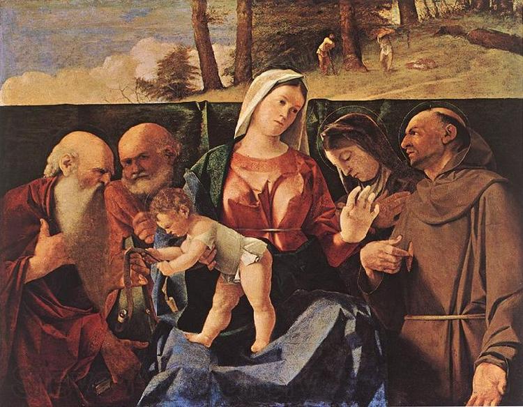 Lorenzo Lotto Madonna and Child with Saints Norge oil painting art